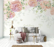3D Partysu Hydrangea Floral Wall Mural Removable 181- Jess Art Decoration