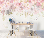 3D Watercolor Pink Warm Floral Wall Mural Removable Wallpaper 118- Jess Art Decoration