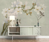 3D Retro Chinese Style Floral Birds Wall Mural Removable 135- Jess Art Decoration
