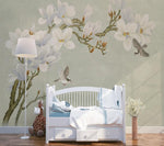 3D Retro Chinese Style Floral Birds Wall Mural Removable 135- Jess Art Decoration