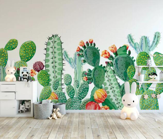 3D Cactus Wall Mural Wallpaper 2336- Jess Art Decoration