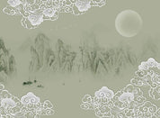 3D Mountains Clouds Boat Wall Mural Wallpaper 2342- Jess Art Decoration