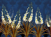 3D Blue Flower Plants Wall Mural Wallpaper 2204- Jess Art Decoration