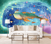 3D Cartoon Seabed Shark Wall Mural Wallpaper 2315- Jess Art Decoration