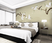 3D Blossom Branch Bird Wall Mural Wallpaper 1589- Jess Art Decoration