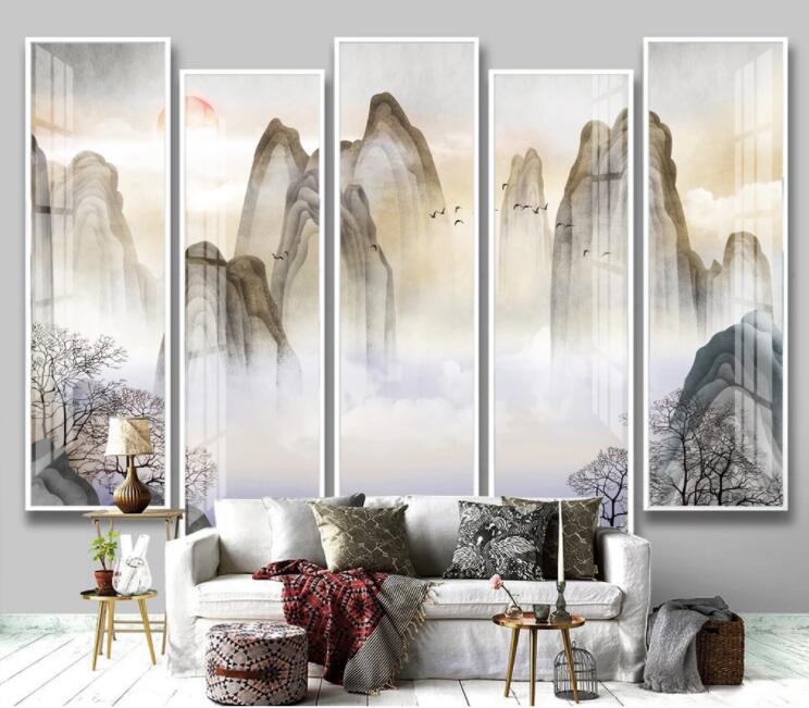3D Mountain Peak Wall Mural Wallpaper 2692- Jess Art Decoration