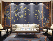 3D Blue Blossom Branch Wall Mural Wallpaper 1360- Jess Art Decoration