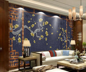3D Blue Blossom Branch Wall Mural Wallpaper 1360- Jess Art Decoration