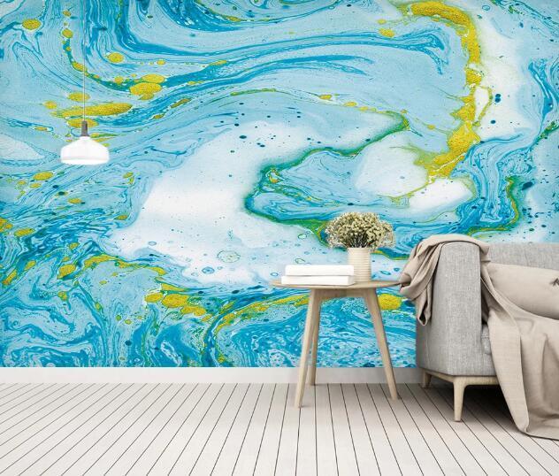 3D Blue Violet WC1403 Wall Murals
