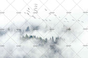 3D Fog Mountain Landscape Wall Mural Wallpaper 121- Jess Art Decoration
