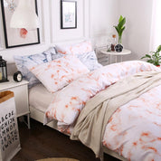 3D Orang Marble Quilt Cover Set Bedding Set Pillowcases 64- Jess Art Decoration