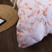 3D Orang Marble Quilt Cover Set Bedding Set Pillowcases 64- Jess Art Decoration