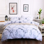 3D White Marble Quilt Cover Set Bedding Set Pillowcases 61- Jess Art Decoration