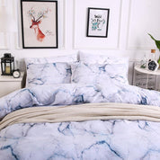 3D White Marble Quilt Cover Set Bedding Set Pillowcases 61- Jess Art Decoration
