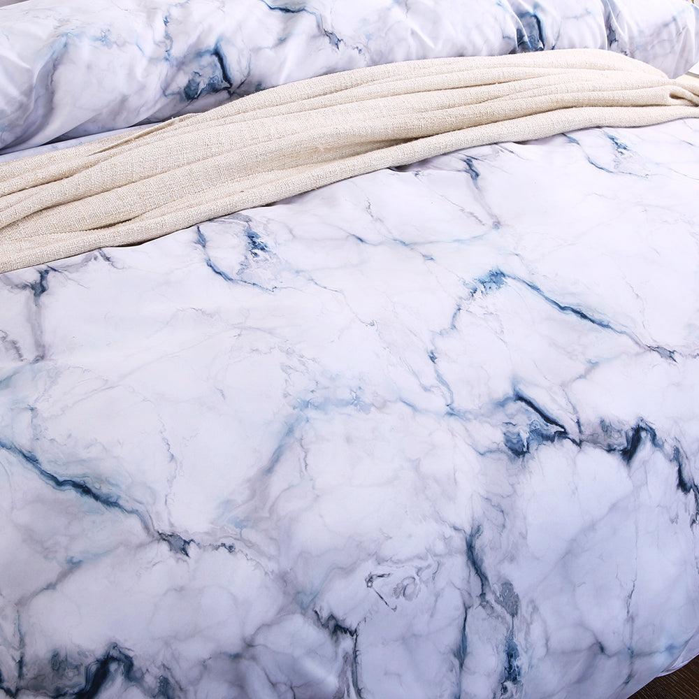 3D White Marble Quilt Cover Set Bedding Set Pillowcases 61- Jess Art Decoration
