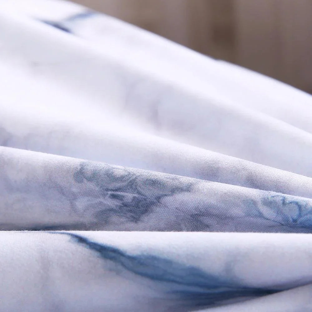 3D White Marble Quilt Cover Set Bedding Set Pillowcases 61- Jess Art Decoration