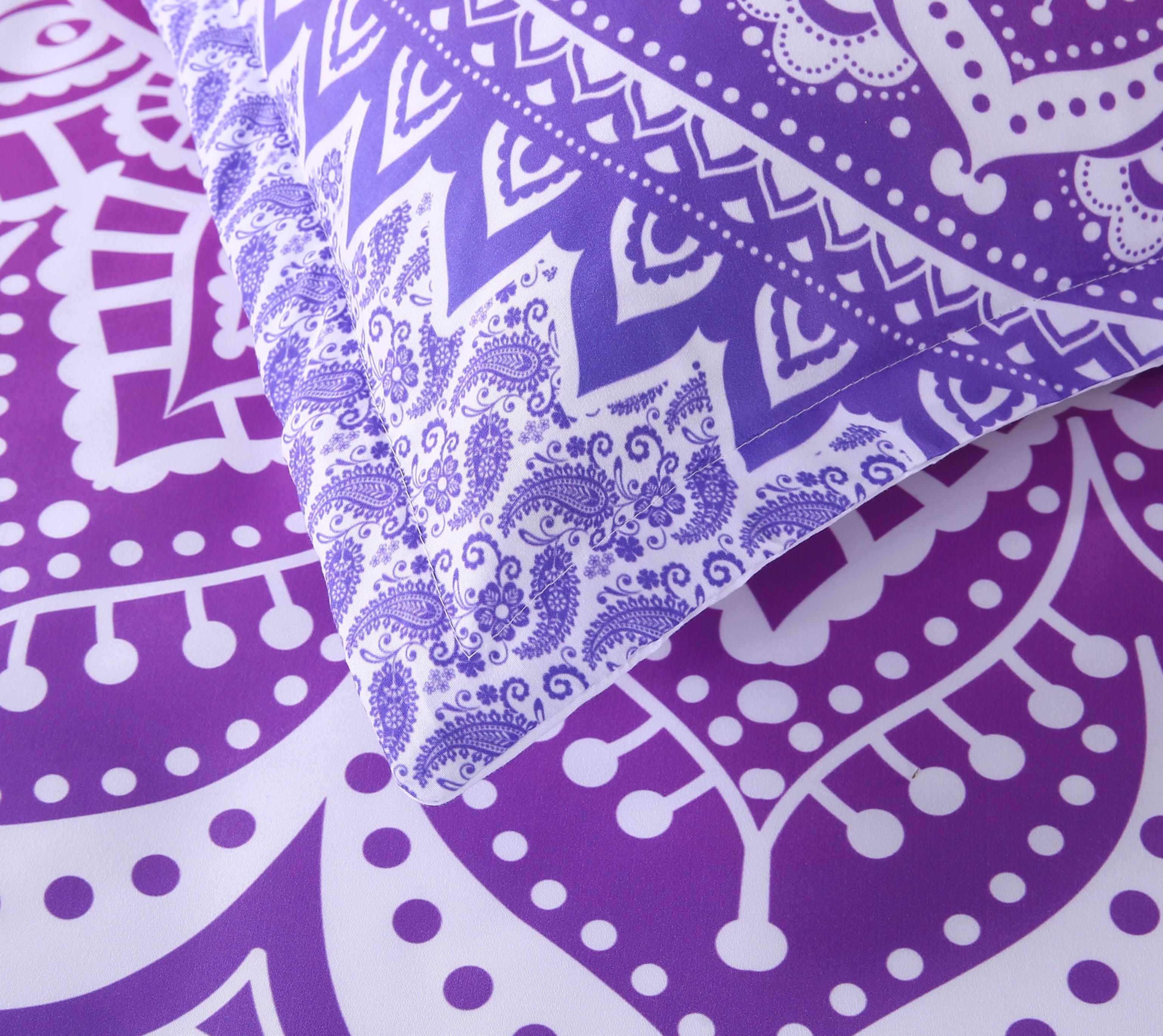3D Bohemian Purple Quilt Cover Set Bedding Set Pillowcases 22- Jess Art Decoration