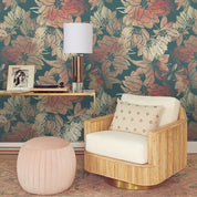 3D Retro Flower Green Wall Mural Wallpaper 43- Jess Art Decoration