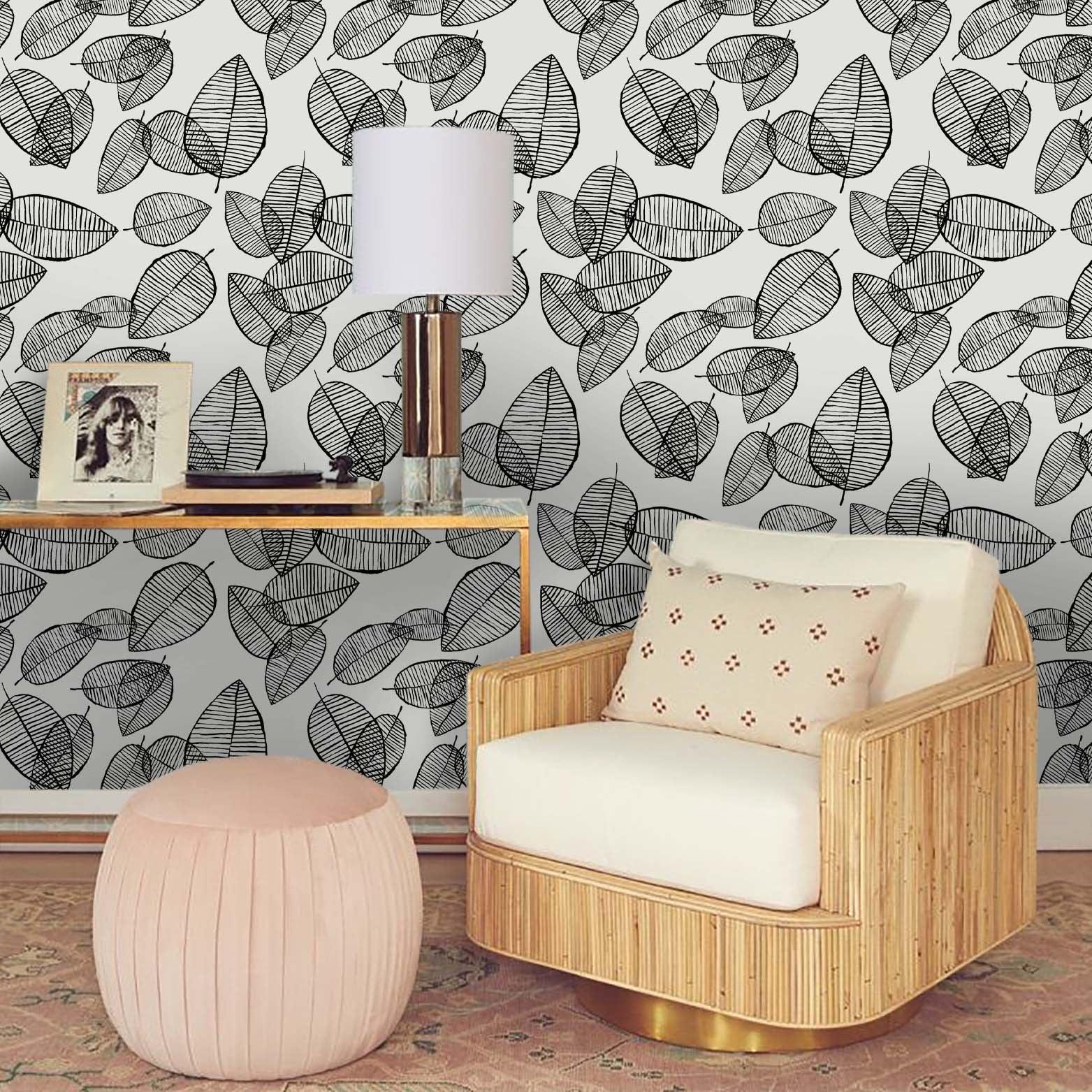 3D Gray Leaf Texture Wall Mural Wallpaper 170- Jess Art Decoration