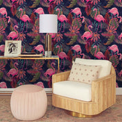3D Pink Flamingo Leaf Wall Mural Wallpaper 163- Jess Art Decoration