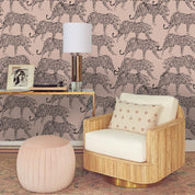 3D Leopard Pink Wall Mural Wallpaper 126- Jess Art Decoration