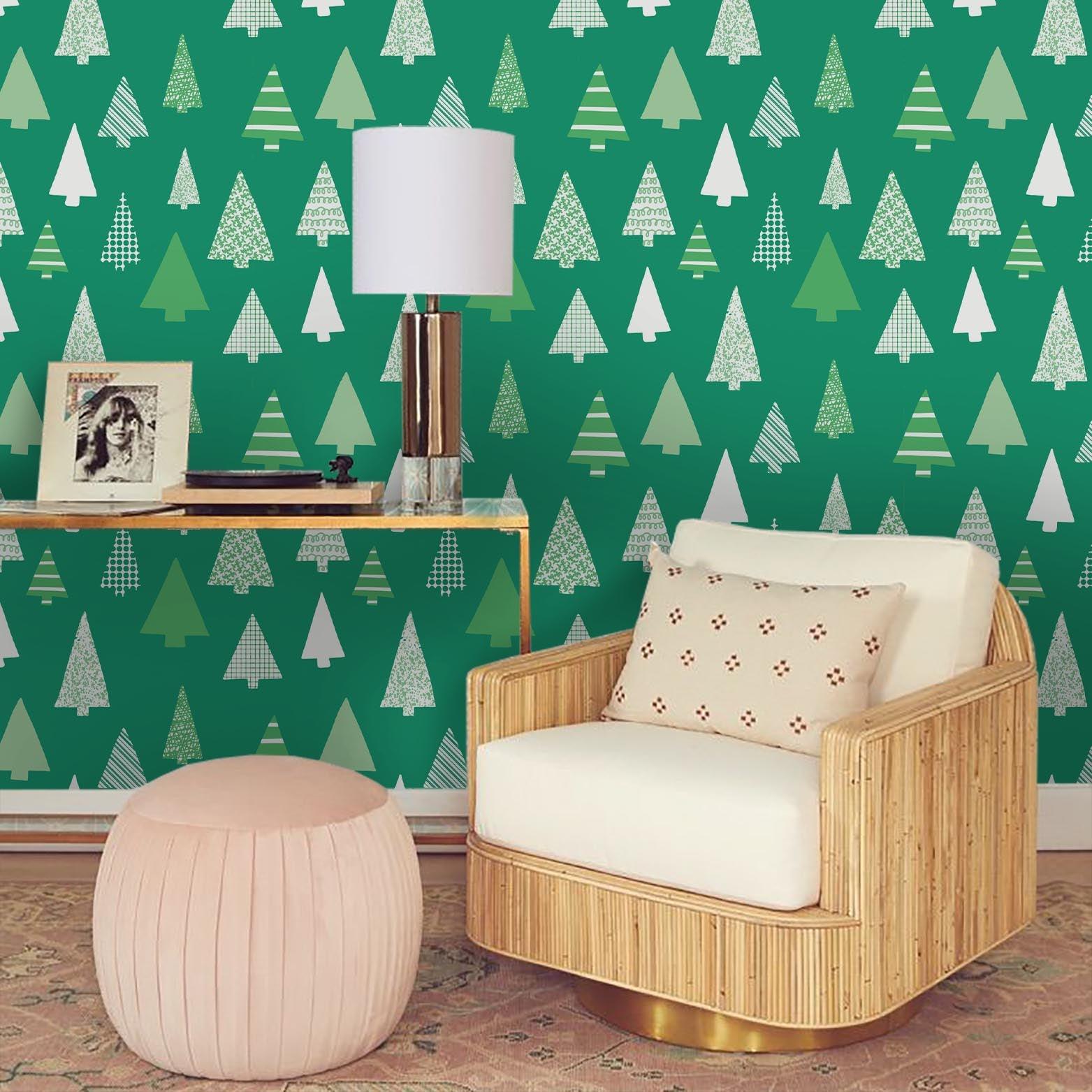 3D Green Pine Wall Mural Wallpaper 41- Jess Art Decoration