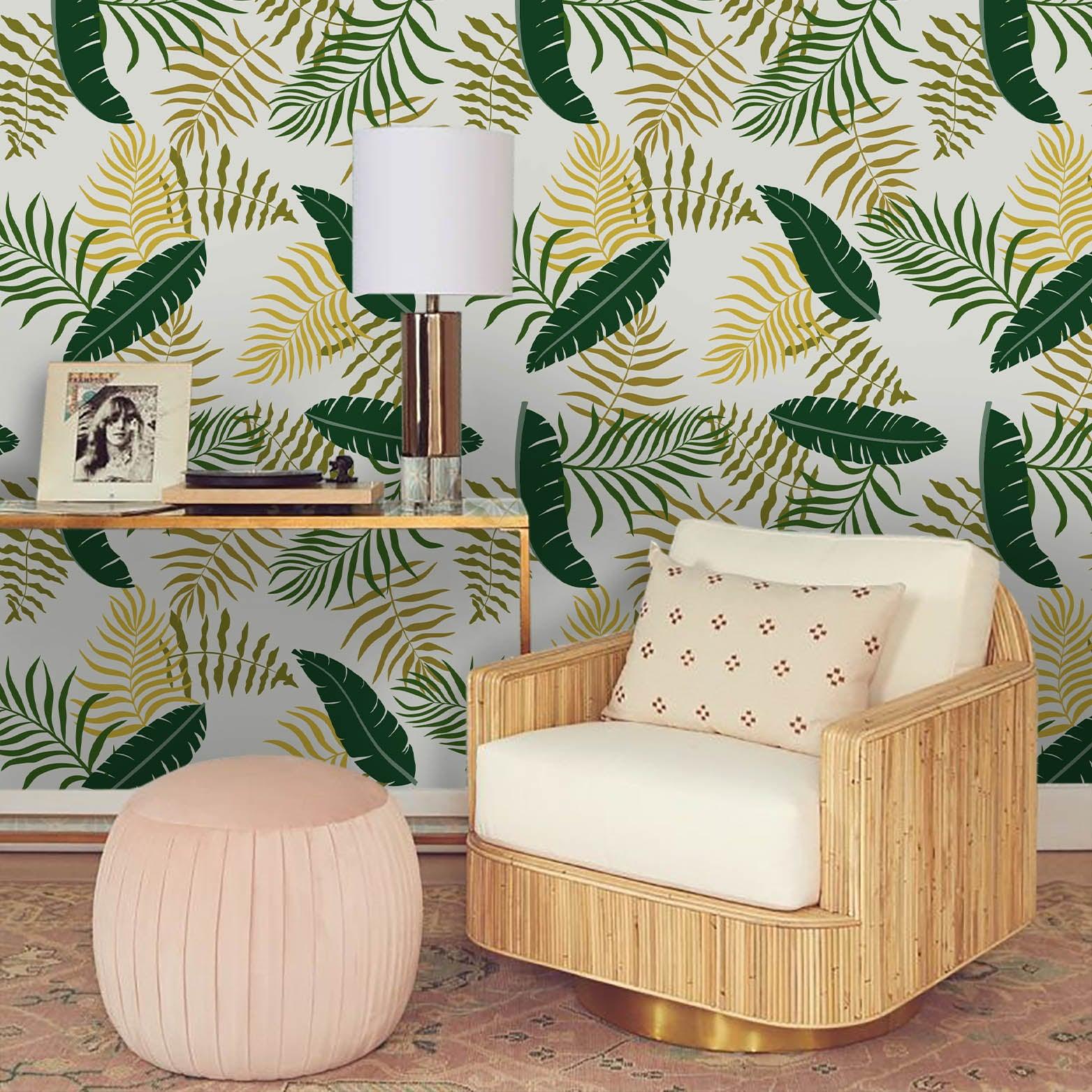 3D Green Leaves Wall Mural Wallpaper 39- Jess Art Decoration