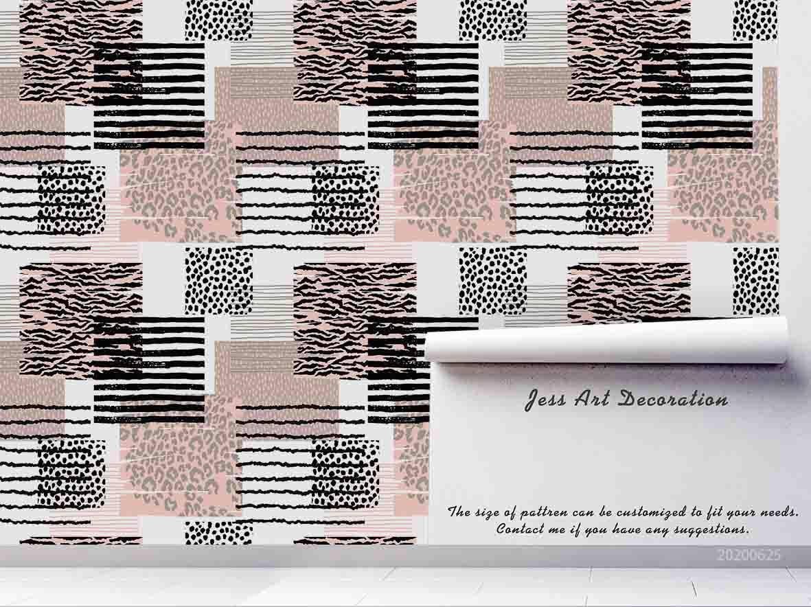 3D Abstract Geometry Leopard Print Wall Mural Wallpaper A203 LQH- Jess Art Decoration