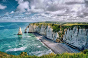 3D Scenery Sea Beach Cliff Sky Clouds Wall Mural Wallpaper SWW2319- Jess Art Decoration