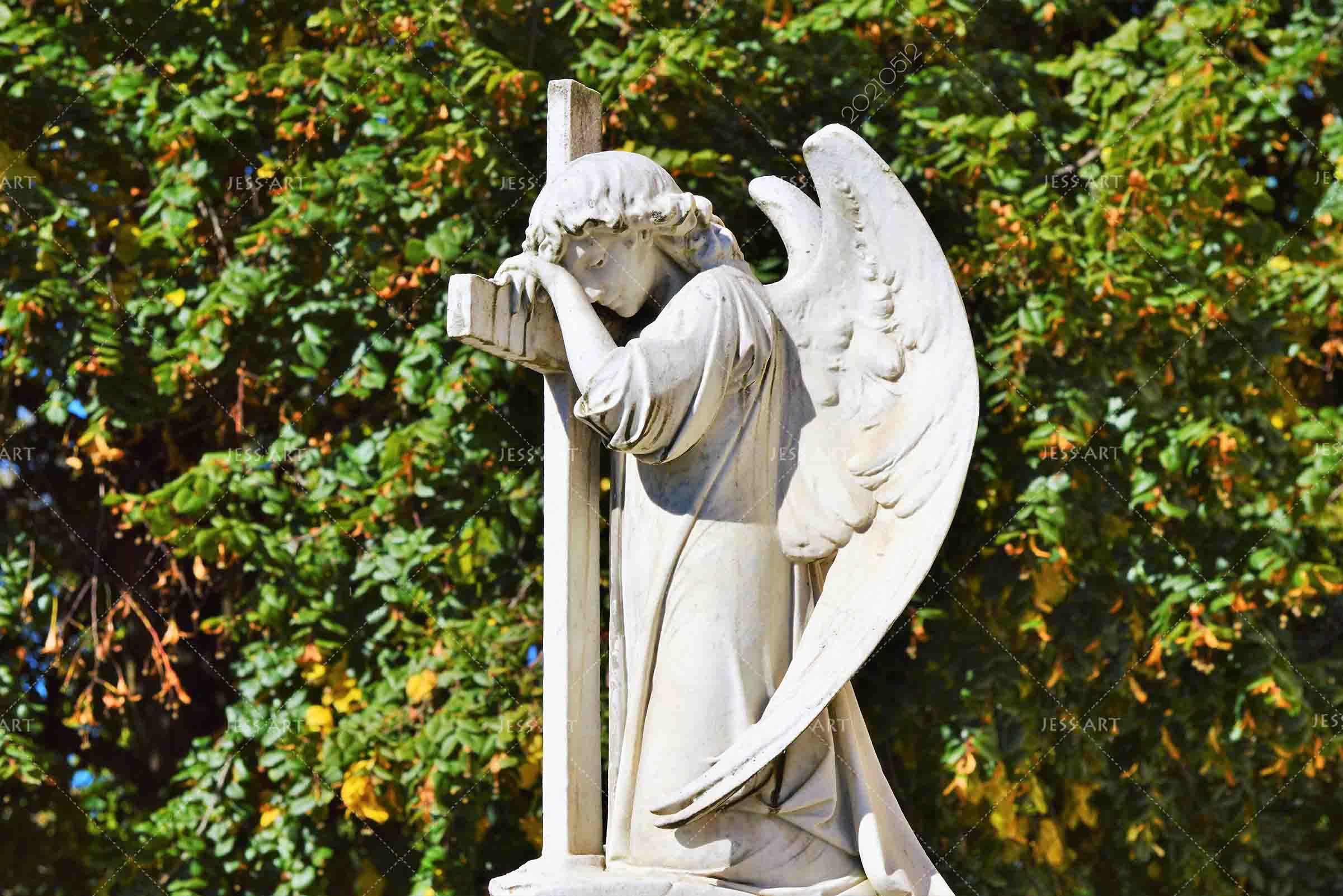 3D Angel Sculpture Wall Mural Wallpaper LQH 138- Jess Art Decoration