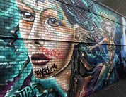 3D Abstract Colored Girl Street Graffiti Wall Mural Wallpaper LQH 47- Jess Art Decoration