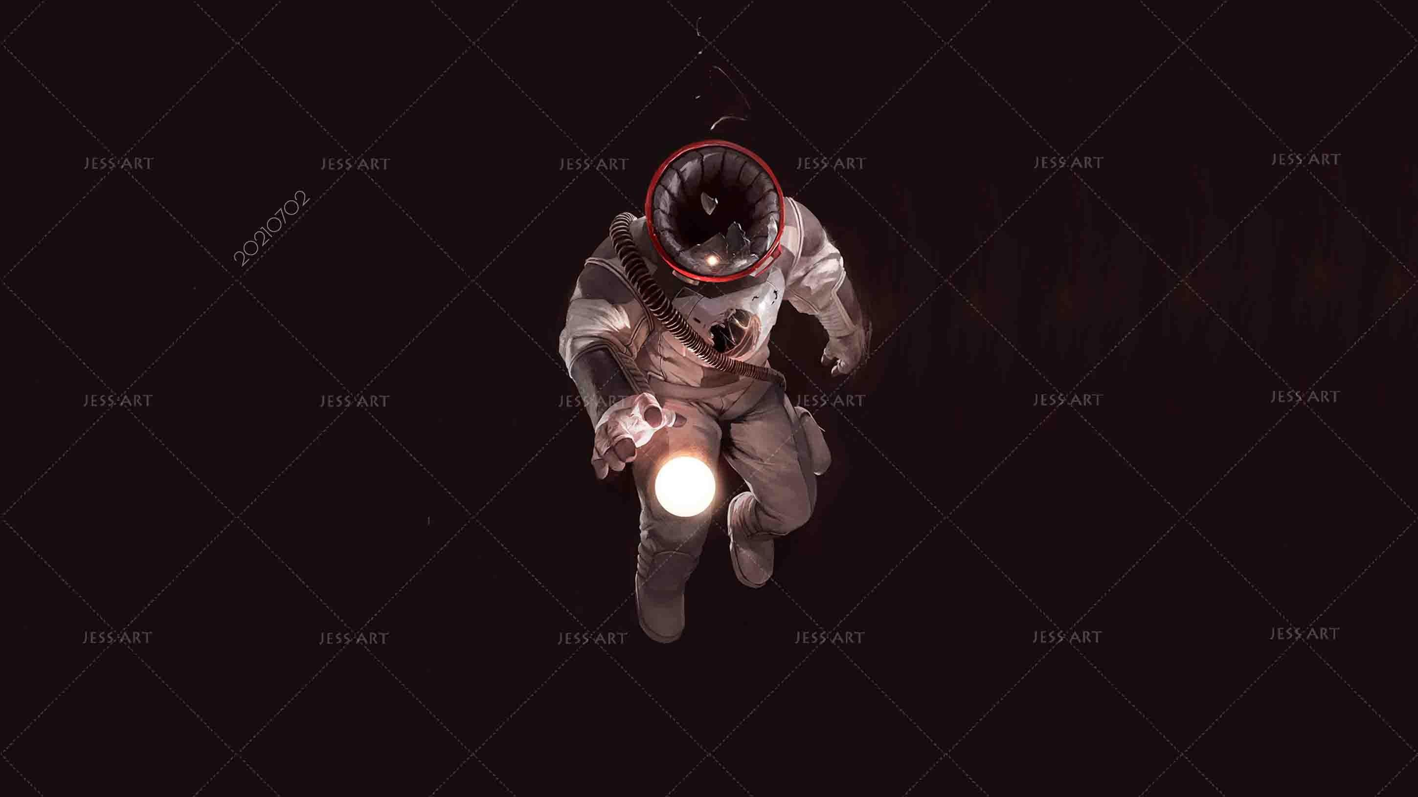 3D Space Astronaut Wall Mural Wallpaper LQH 184- Jess Art Decoration