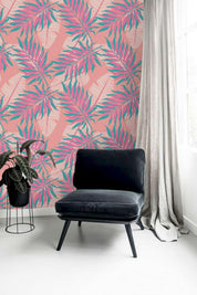 3D Pink Leaves Wall Mural Wallpaper 130- Jess Art Decoration