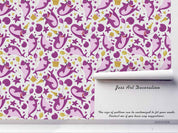 3D Cartoon Animal Purple Shark Wall Mural Wallpaper LQH 229- Jess Art Decoration