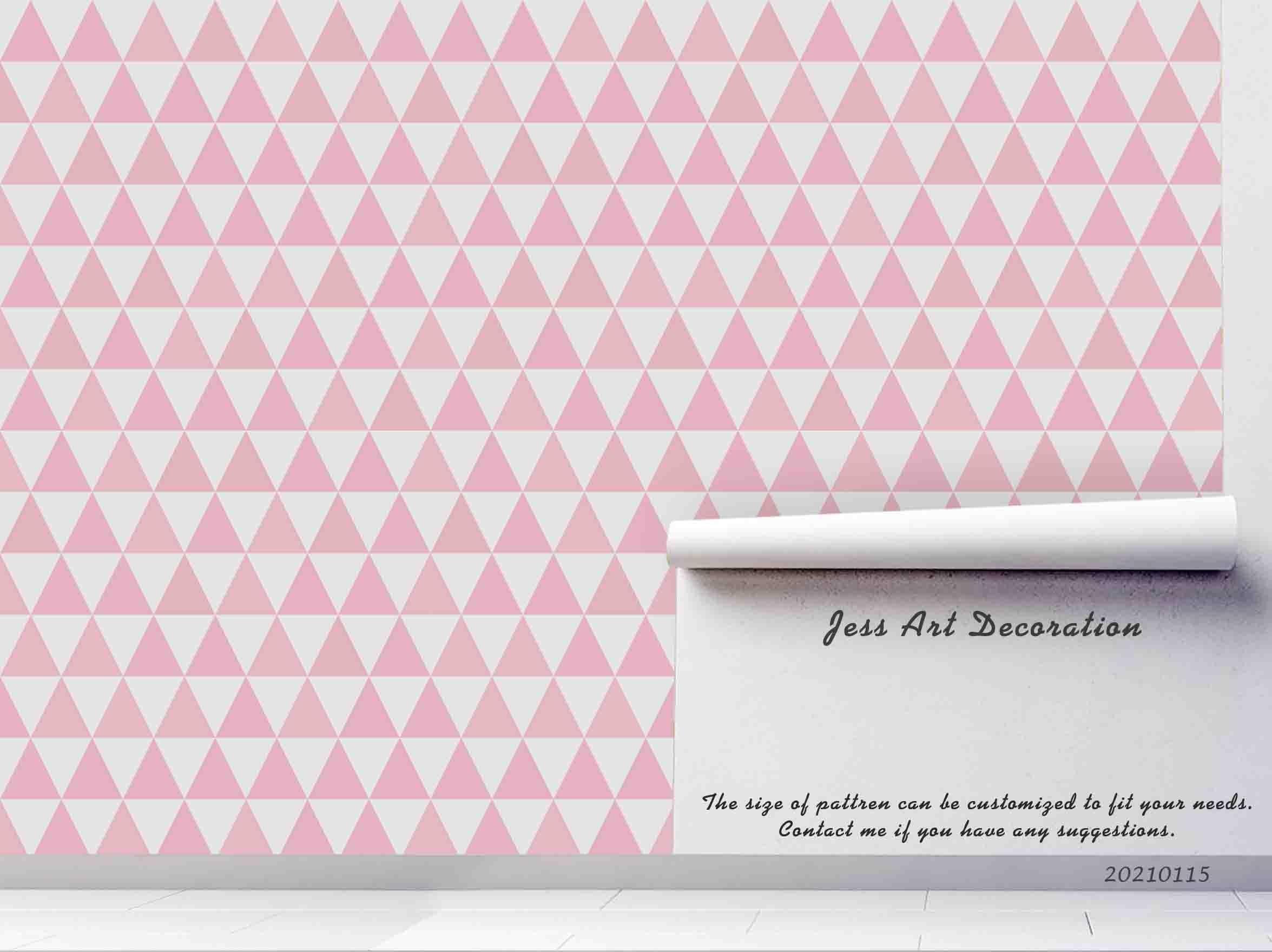 3D Pink Geometric Triangle Wall Mural Wallpaper LQH 34- Jess Art Decoration