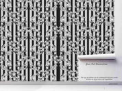 3D Hand Drawn Floral Stripes Wall Mural Wallpaper LQH 262- Jess Art Decoration