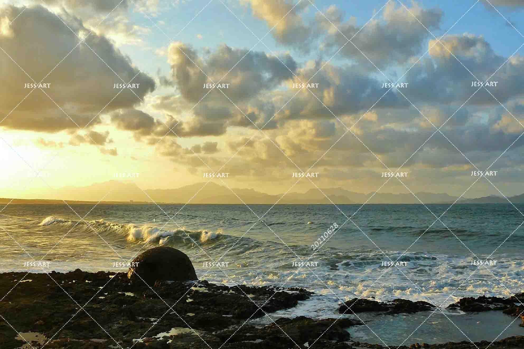 3D Sunset Sky Cloud Sea Landscape Wall Mural Wallpaper LQH 275- Jess Art Decoration