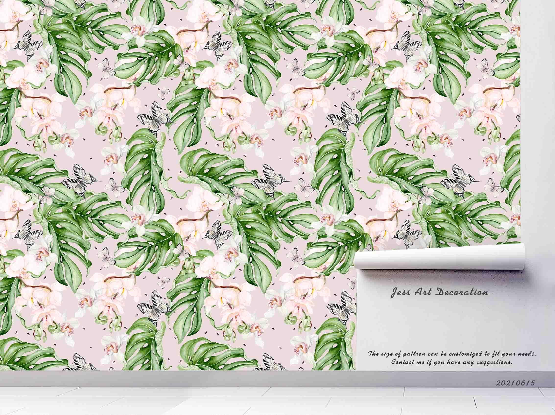 3D Wintage Floral Pattern Seamless Wall Mural Wallpaper SWW2451- Jess Art Decoration