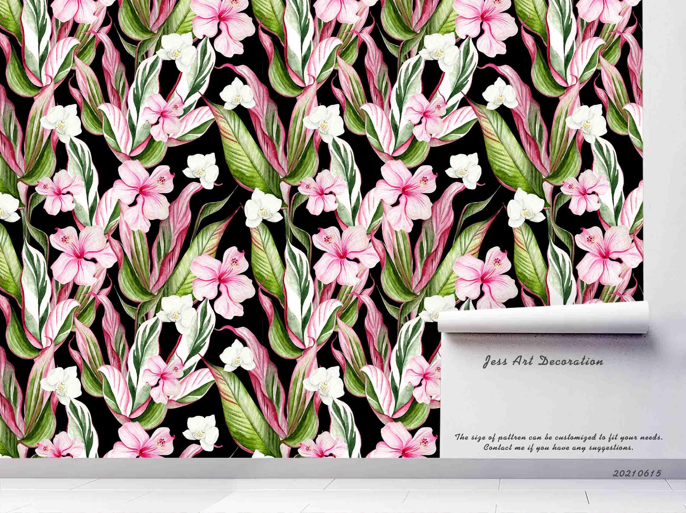 3D Wintage Floral Pattern Seamless Wall Mural Wallpaper SWW2452- Jess Art Decoration