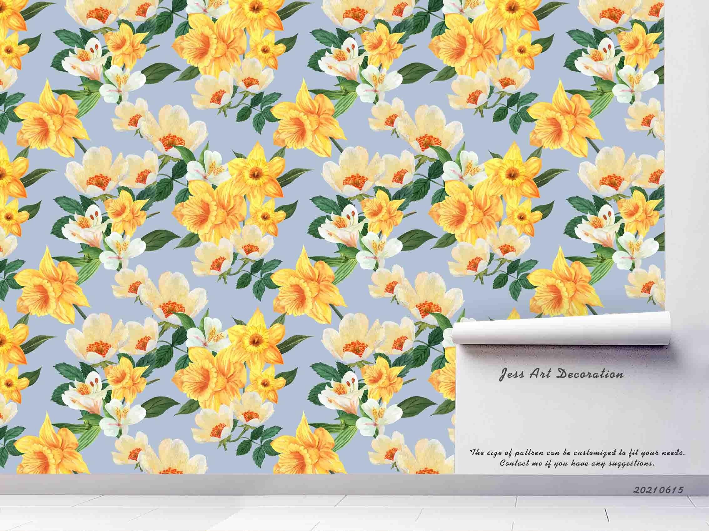 3D Wintage Floral Pattern Seamless Wall Mural Wallpaper SWW2454- Jess Art Decoration