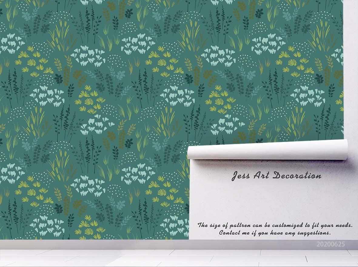 3D Green Leaves Wall Mural Wallpaper A218 LQH- Jess Art Decoration