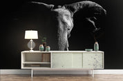 3D Black White Elephant Wall Mural Wallpaper 129- Jess Art Decoration