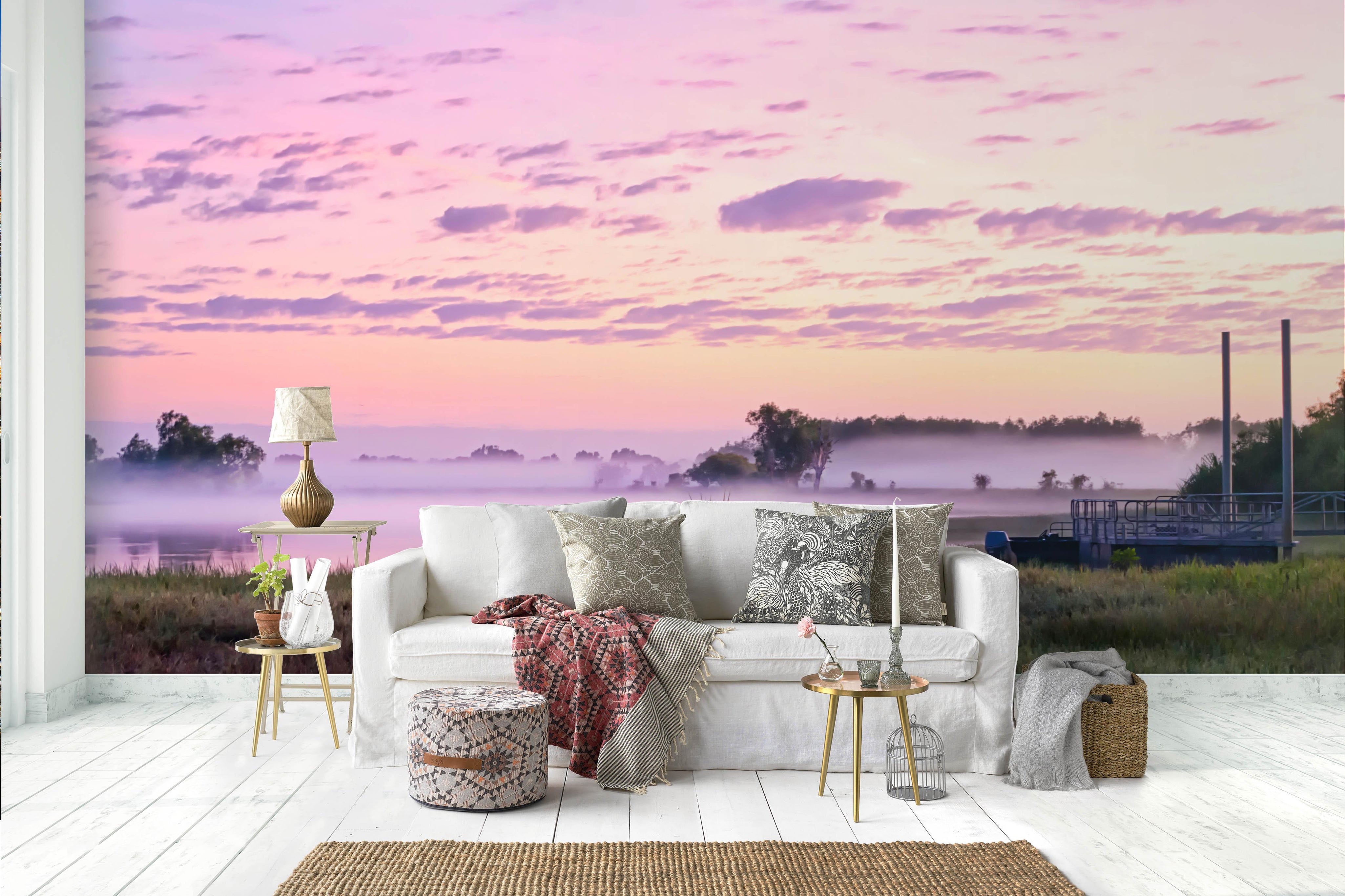 3D Rosy Clouds Steam Wall Mural Wallpaper 130- Jess Art Decoration