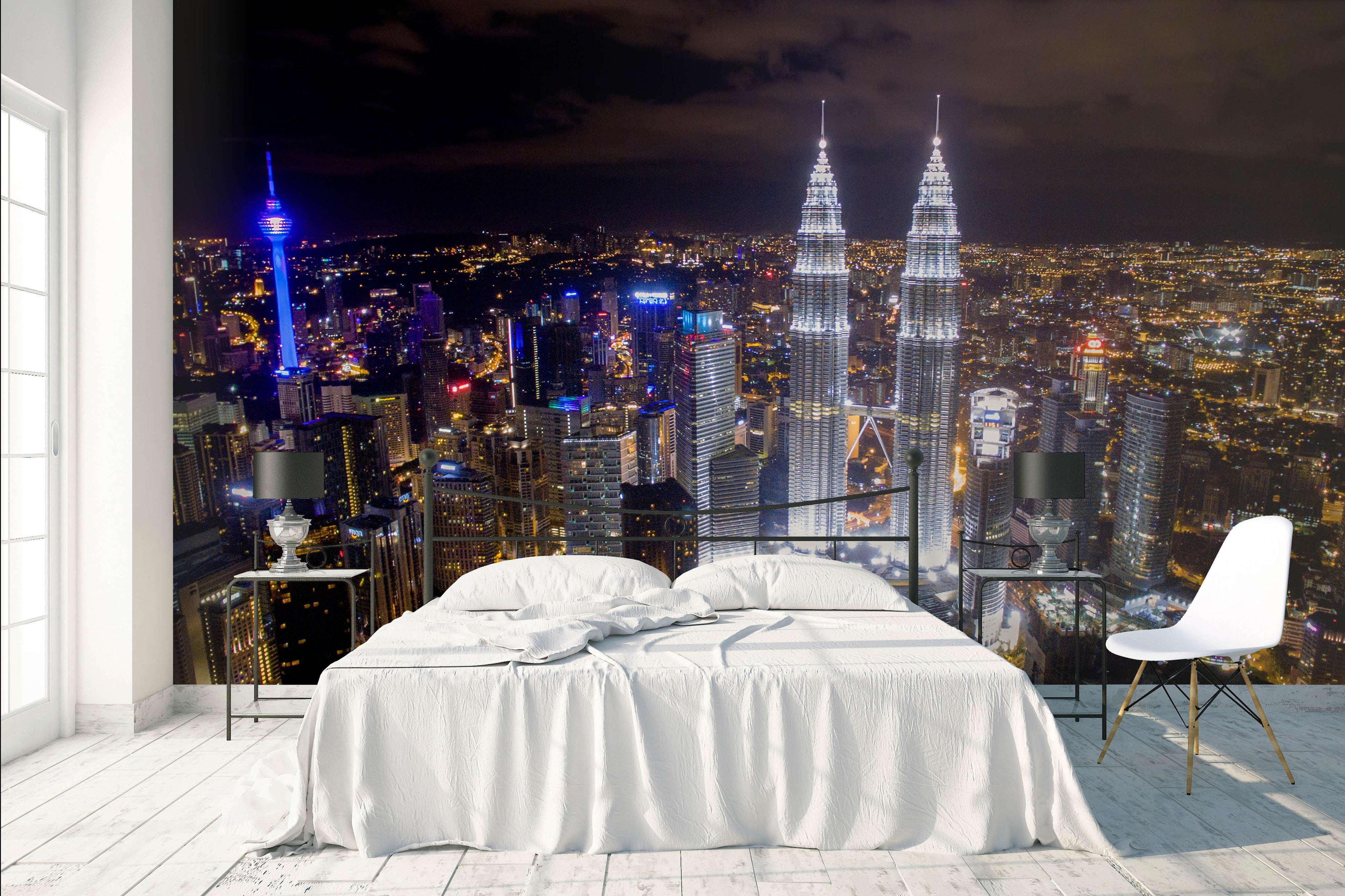 3D City Night Scene Wall Mural Wallpaper 127- Jess Art Decoration