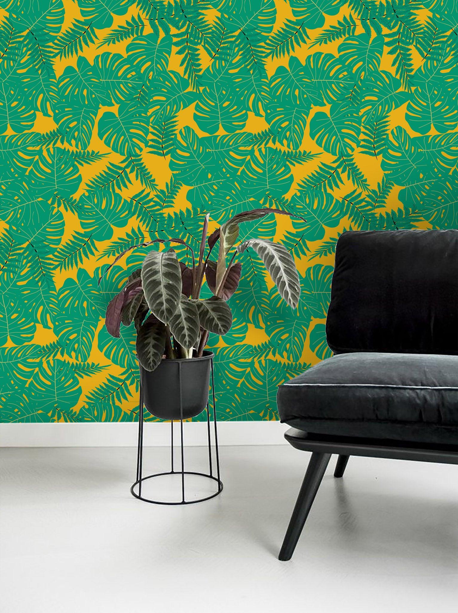 3D Green Leaves Wall Mural Wallpaper 40- Jess Art Decoration