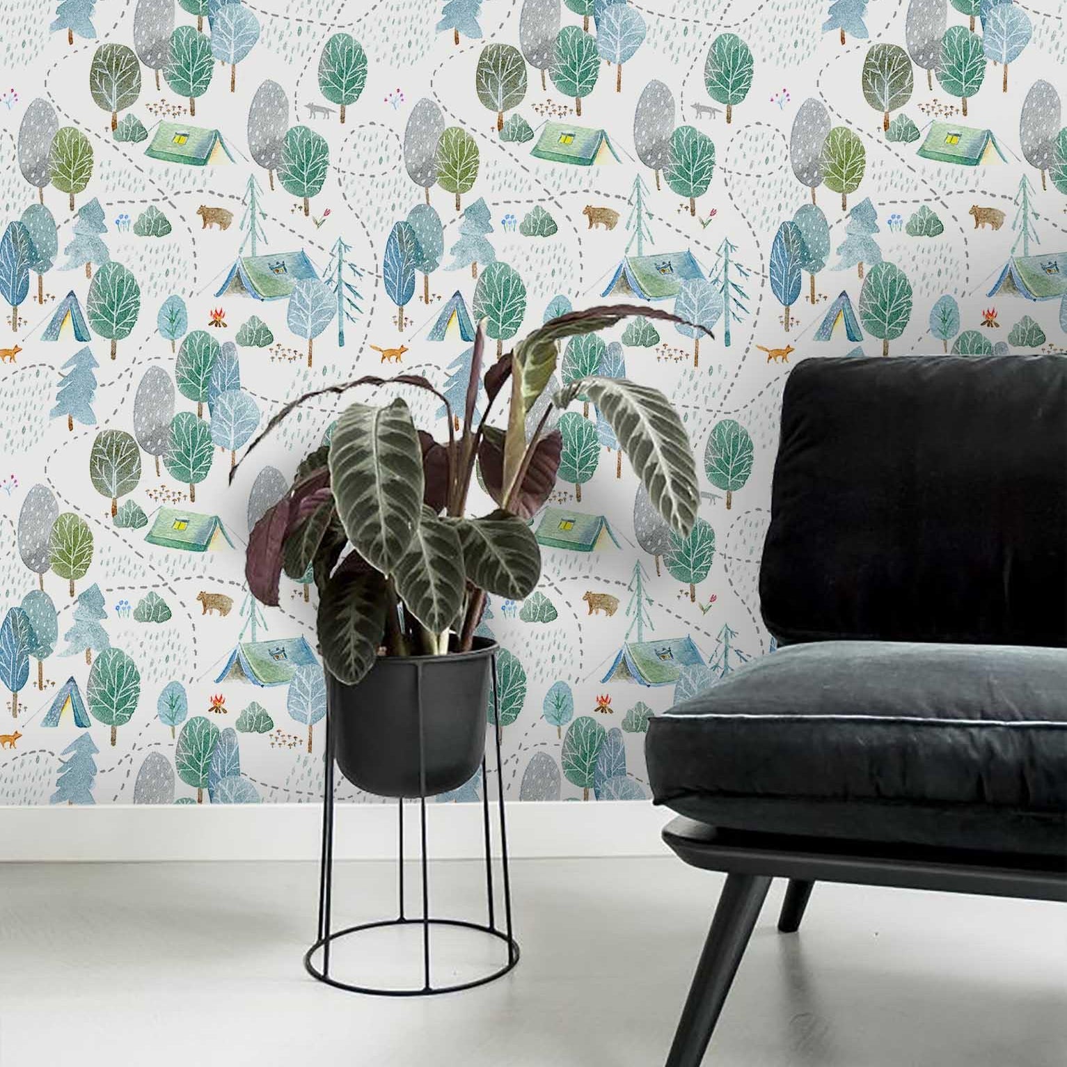 3D Green Tree Wall Mural Wallpaper 26- Jess Art Decoration