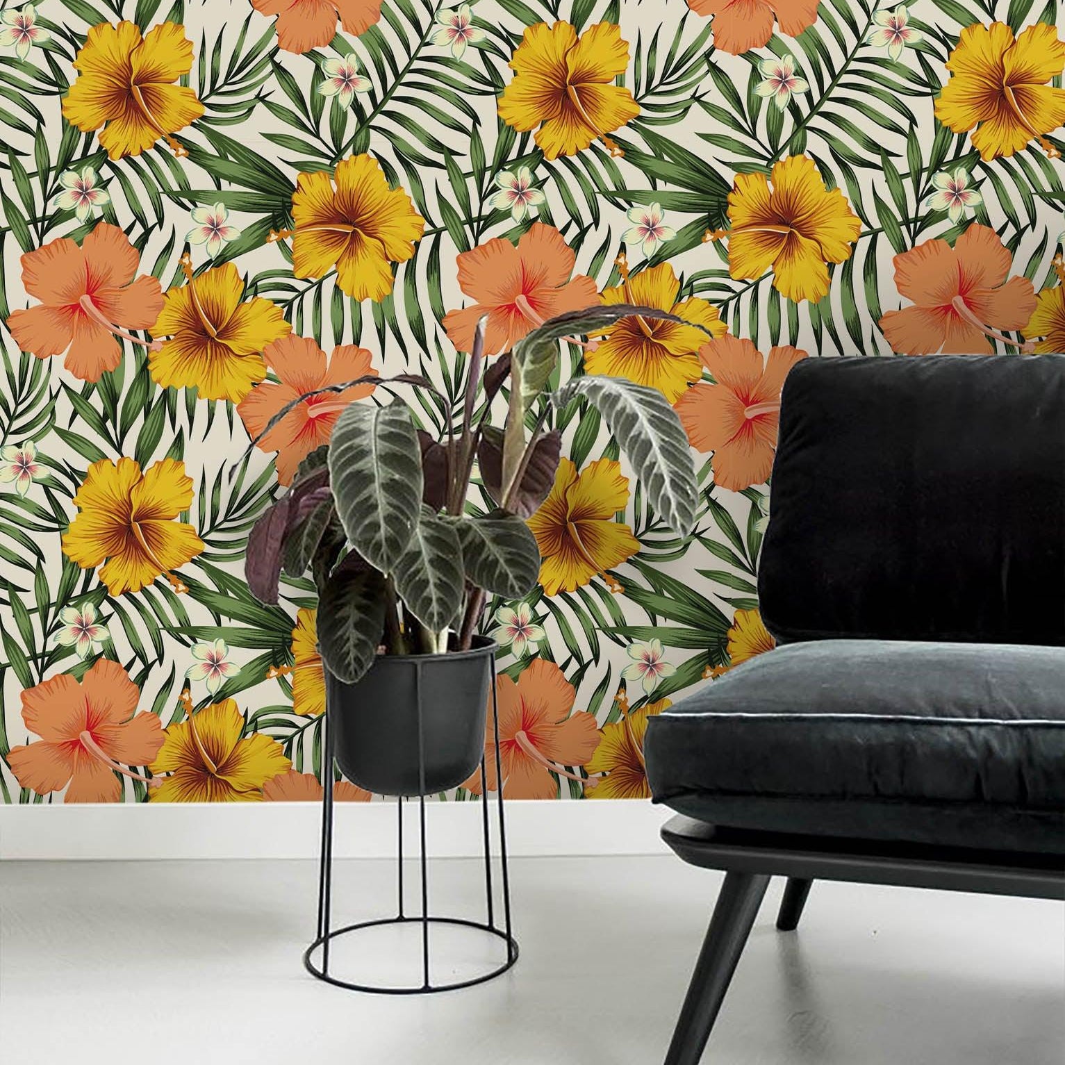 3D Yellow Flowers Leaves Wall Mural Wallpaper 13- Jess Art Decoration