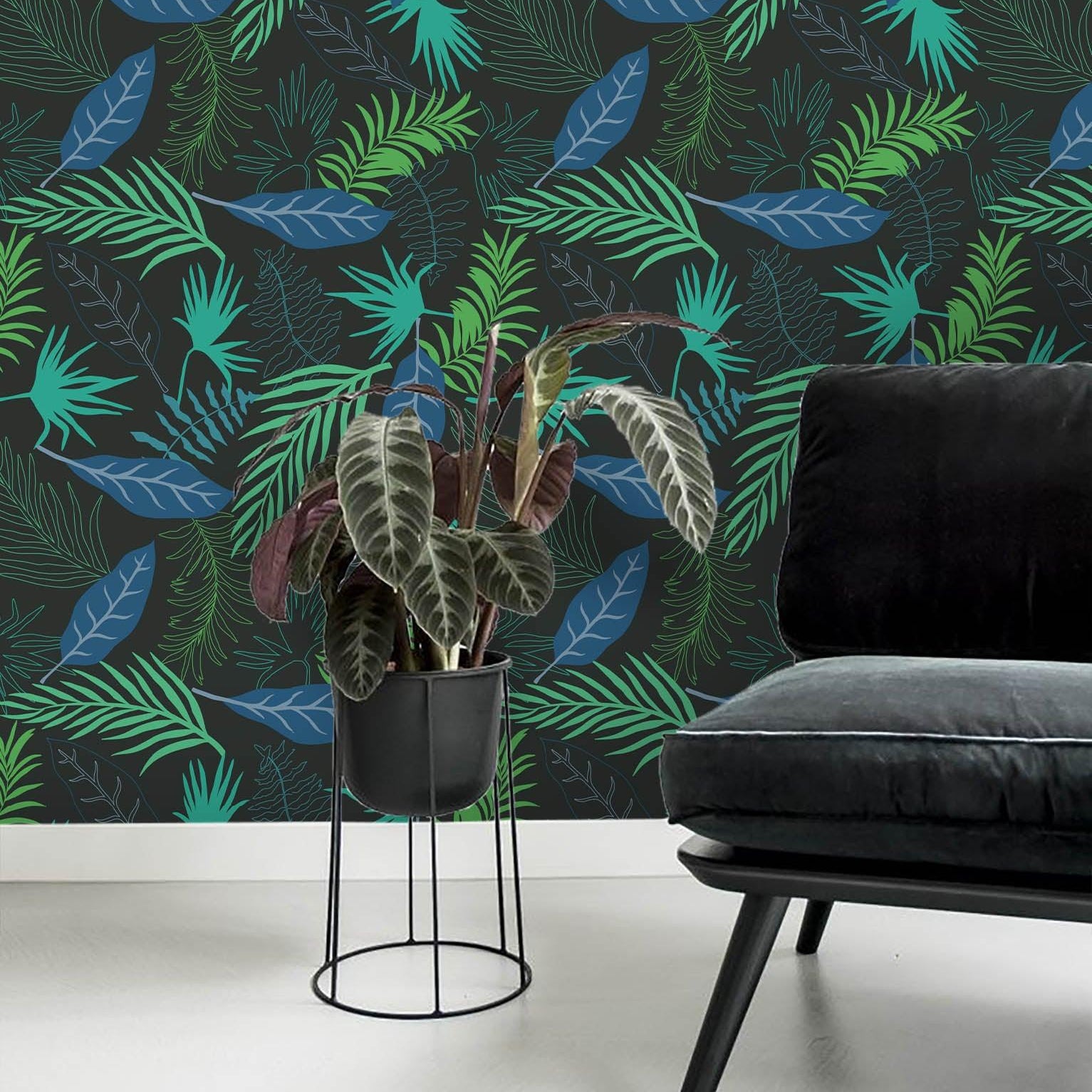 3D Green Blue Leaves Wall Mural Wallpaper 57- Jess Art Decoration