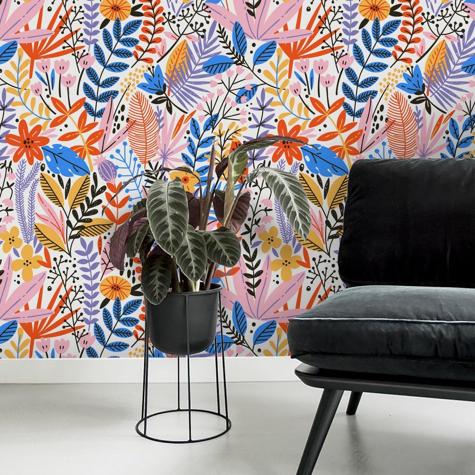 3D Pink Flowers Leaves Wall Mural Wallpaper 157- Jess Art Decoration