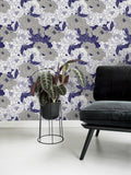 3D Grey Flowers Wall Mural Wallpaper 8- Jess Art Decoration